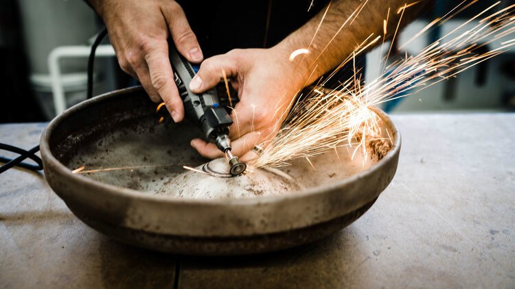 Acosta's favorite part of creating is seeing his pieces in their new space.