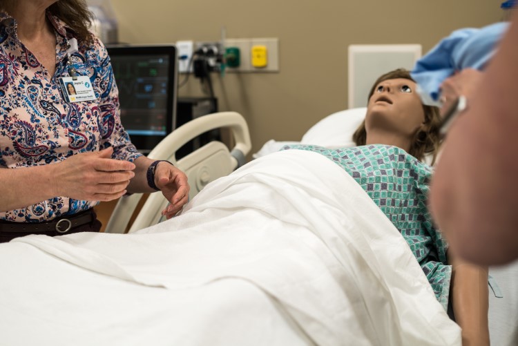 The simulation rooms use special “manikins”, the manikins are programmed to respond with realistic responses based on the care they receive, such as movement, changes in breathing and heart rate.