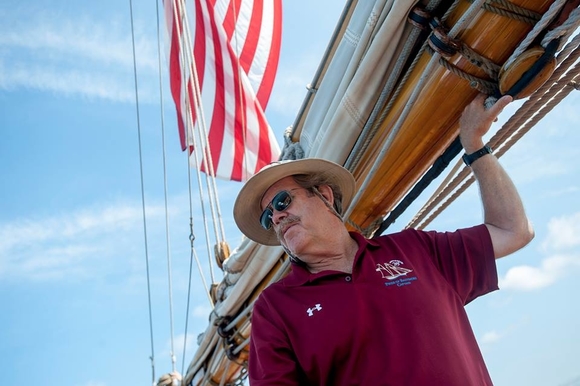 Pride of Baltimore II's captain, Jan Miles.