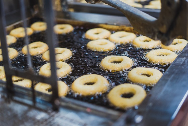 Cops and Doughnuts customers come in for their wide variety of favorite flavors. 