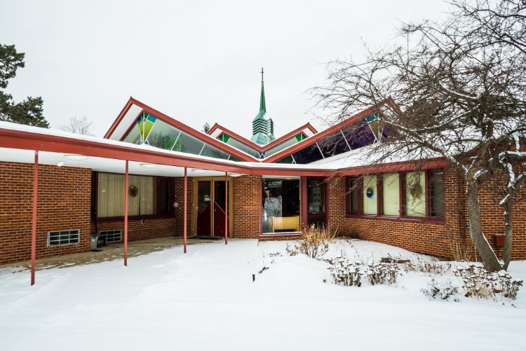 The main section of St. John's Lutheran resembles a flower.