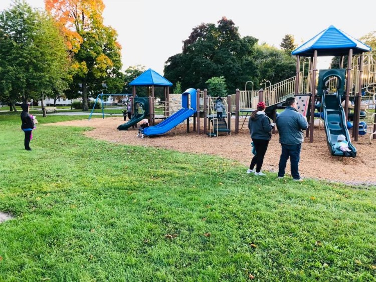 Grove Park and the playground as it is today.