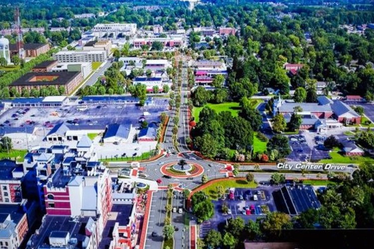 A mock design of the improvements to be made in Carmel, Indiana.