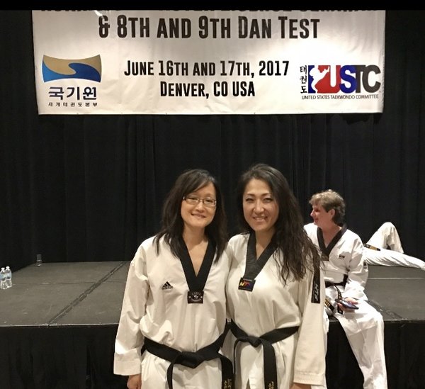 Jaewon at Hight Dan testing at Masters Certification in Colorado Springs.