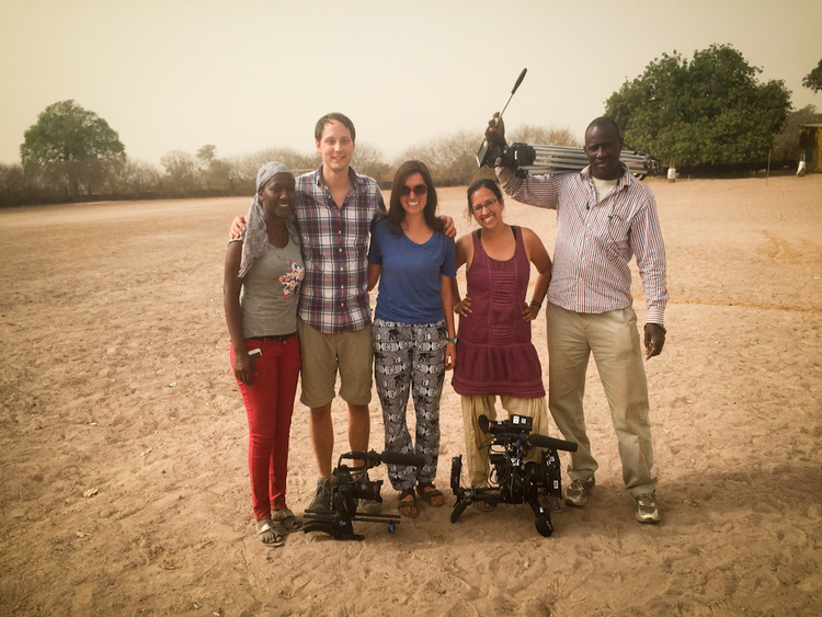 The Little Stones production crew while filming in Senegal.
