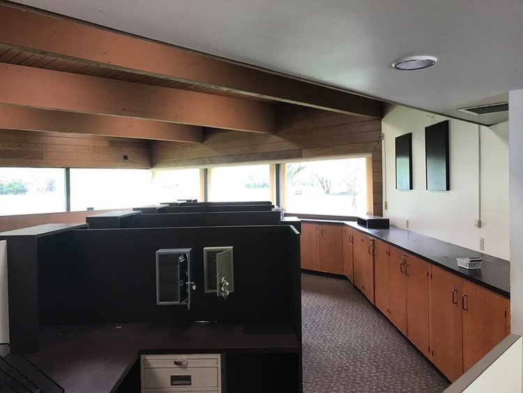 A before shot of the building prior to the inside demolition work.