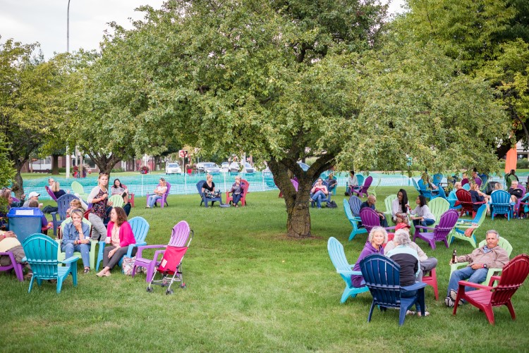 A new weekly favorite, the Circle Wine Garden offers a place to relax on Wednesday evenings.