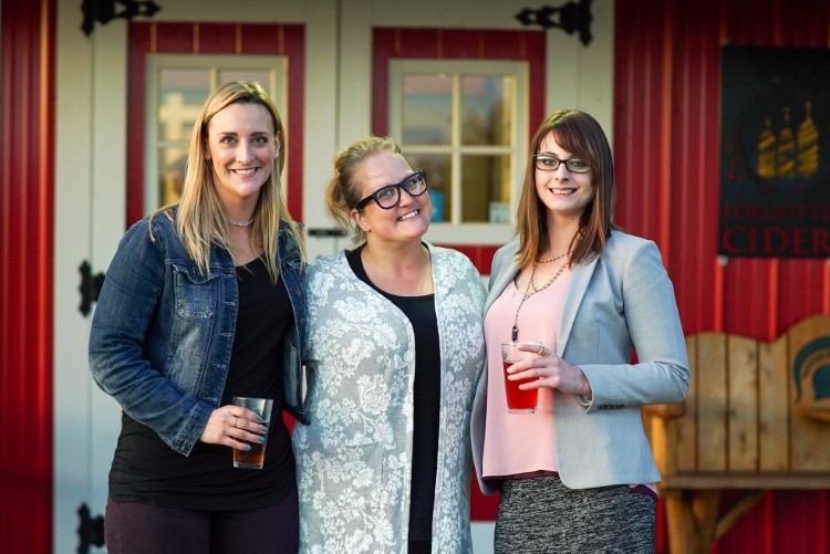 Locals enjoying a glass at Eastman's Forgotten Ciders.