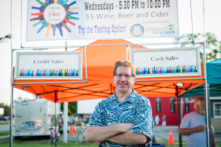 Jim Barker, the brain behind the Circle Wine Garden.