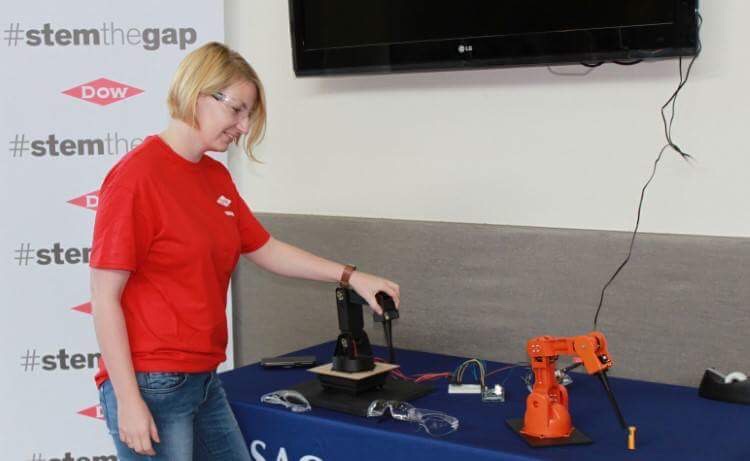 Dow Chemical hosts a hands on technology demonstration at the camp.