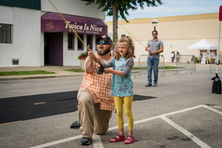 Fly fishing demonstrations by Little Forks Outfitters and Scientific Anglers.