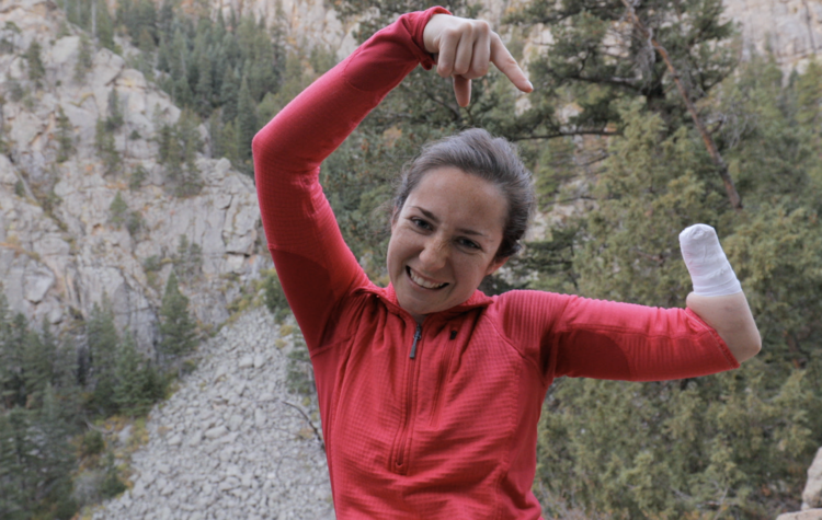 No Man's Land Film Festival features included Maureen Beck, a one-armed rock climber.