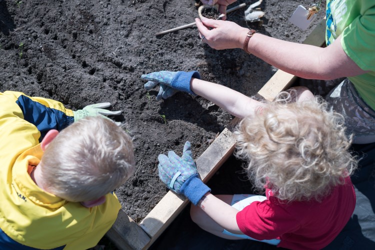 Learning how food grows is something that is taught to students of all ages in the program.