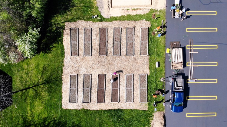 Overhead shots from Chapel Lane Presbyterian in Midland.