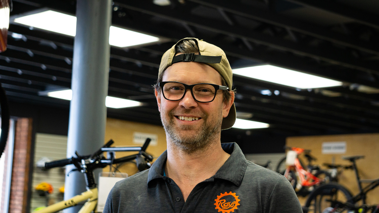 Cory Christener, manager of Ray's Bike Shop in Bay City