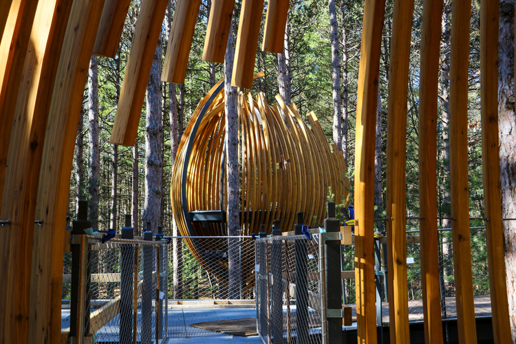 Some of the new pods at Whiting Forest