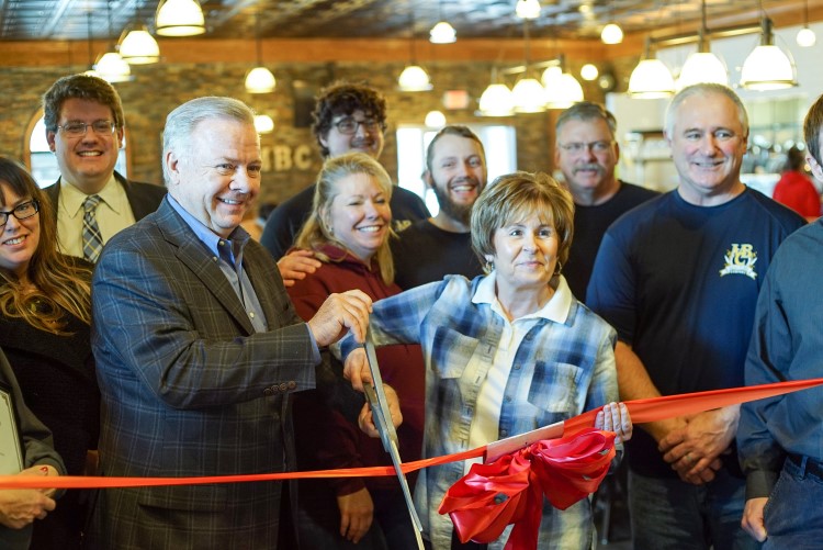 Dave Kepler at the official ribbon cutting of Midland Brewing Company