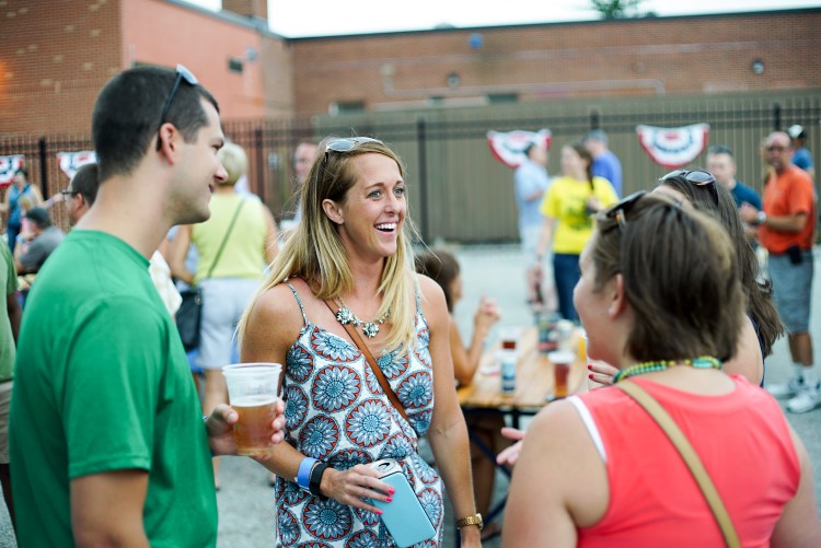 Larkin Beer Garden on a summer night.