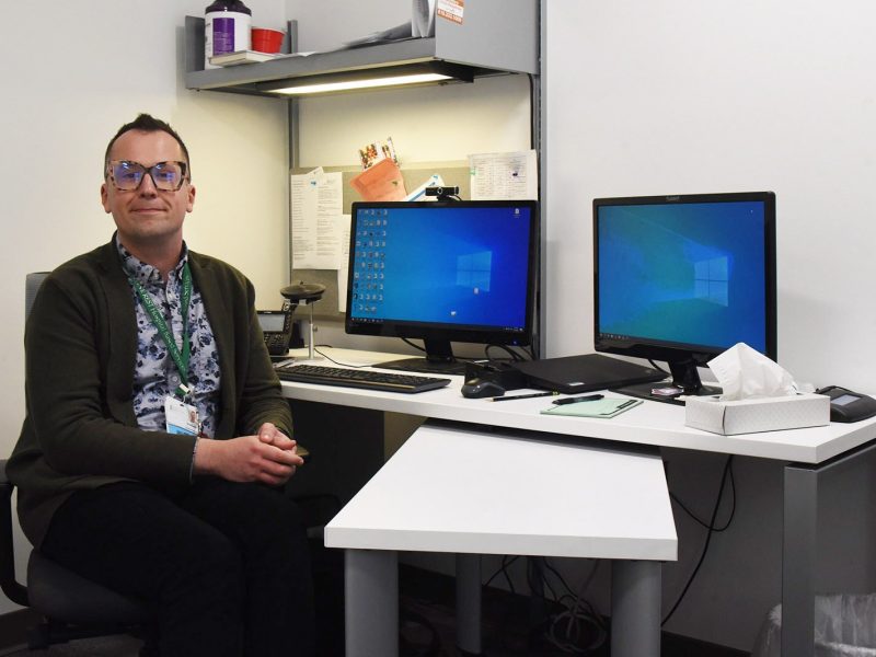 Dr. Kellen Stilwell conducts telepsychiatry sessions with rural Michigan children and adolescents.