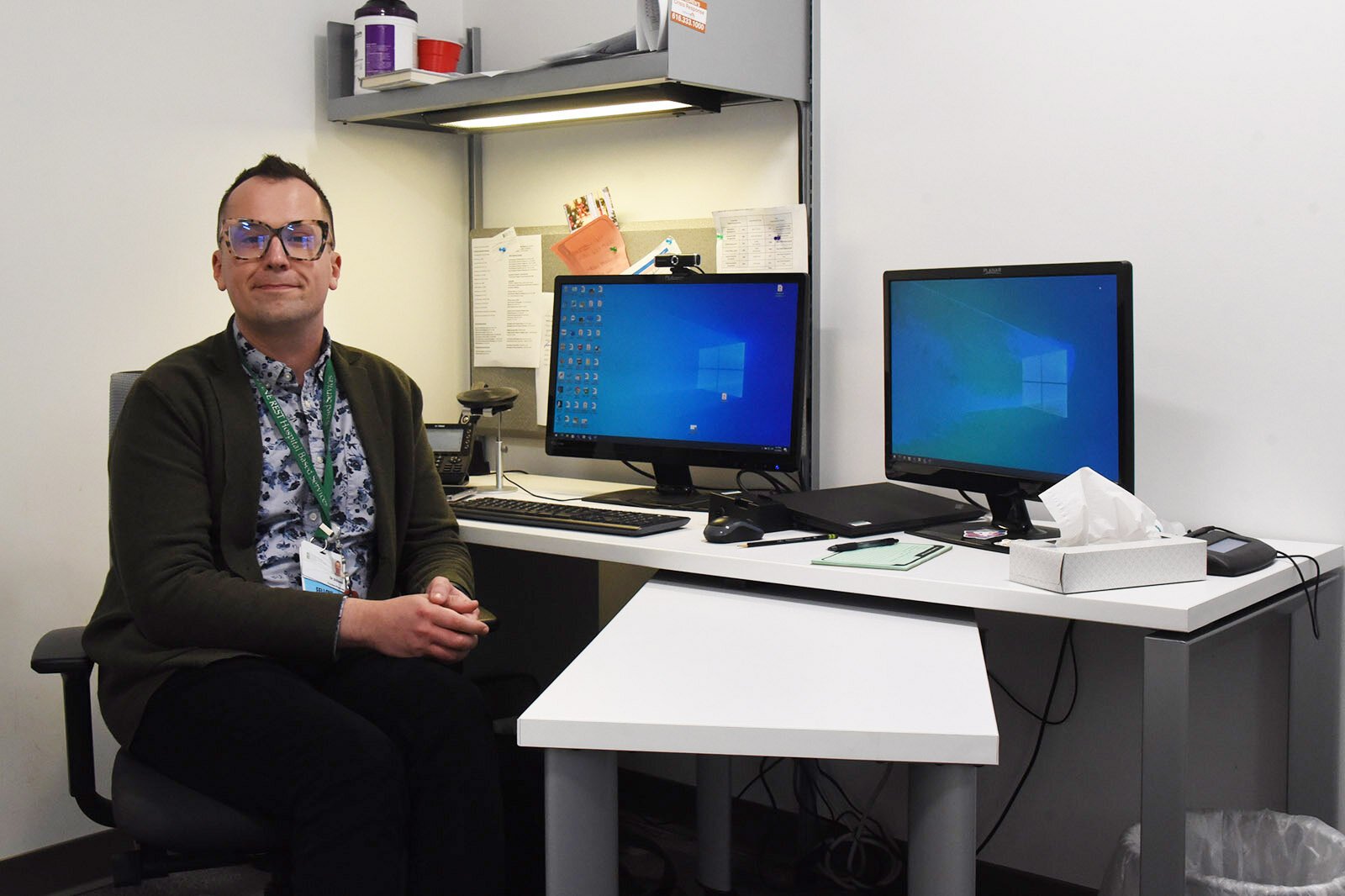 Dr. Kellen Stilwell conducts telepsychiatry sessions with rural Michigan children and adolescents.