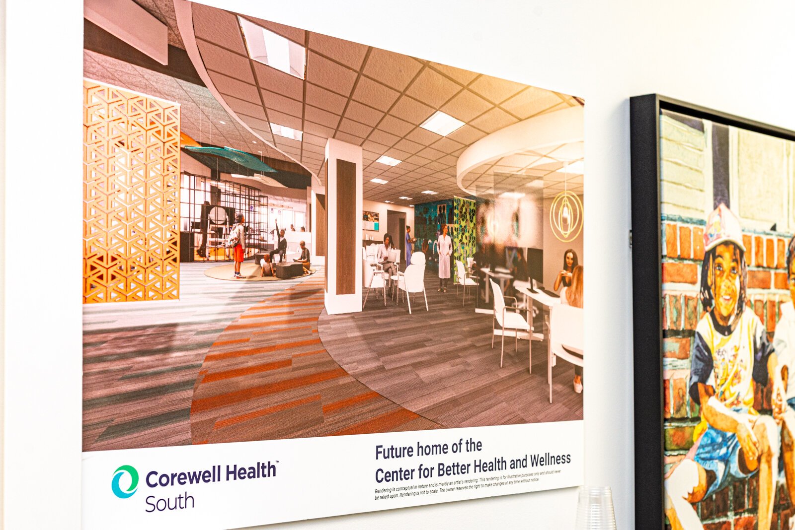 Plans for the future home of the Center for Better Health and Wellness.