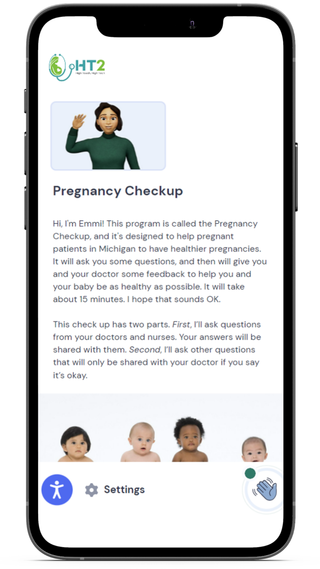 The Pregnancy Checkup app.