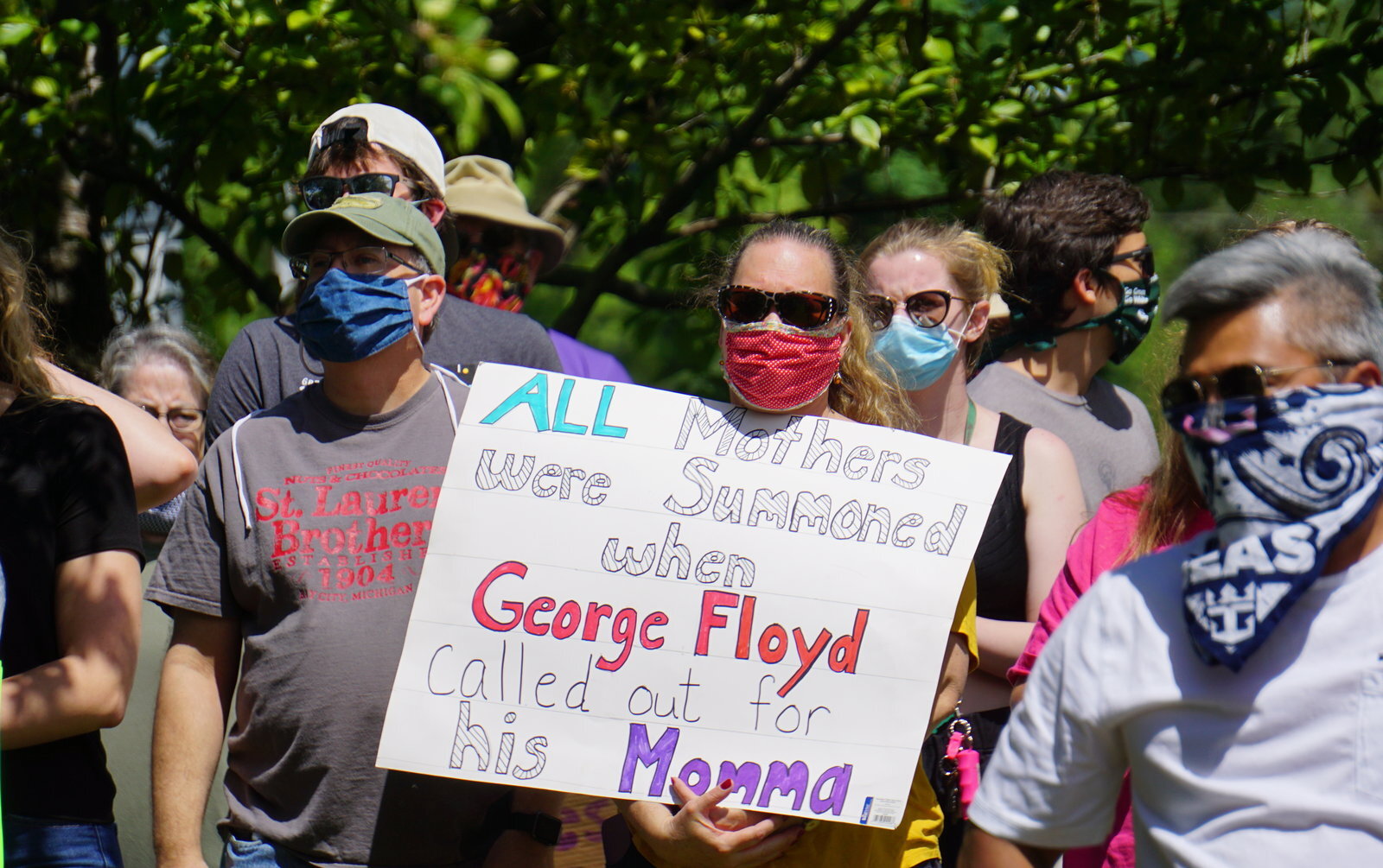 A scene from the group that gathered at Midland's Circle on June 7.