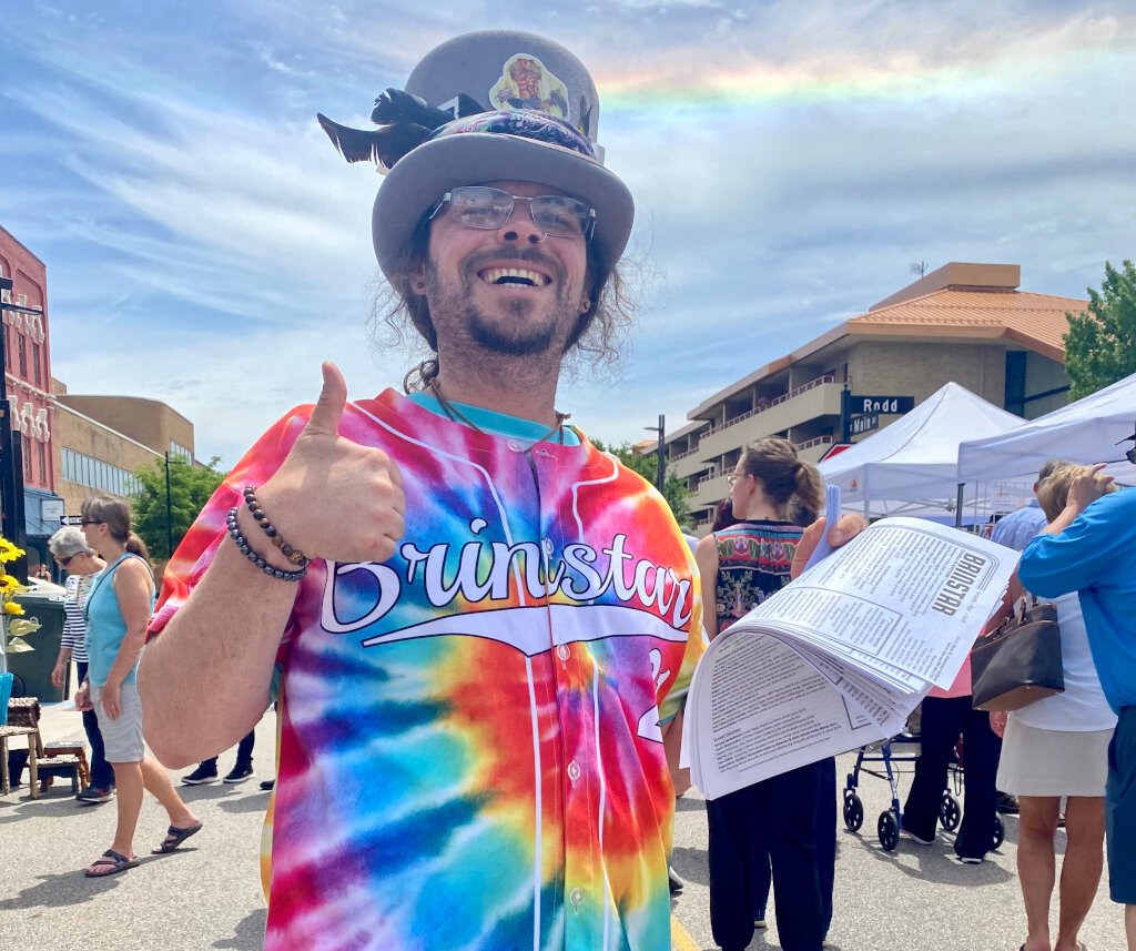 Patrick Aldrich enjoying the 2024 Midland Art Fest