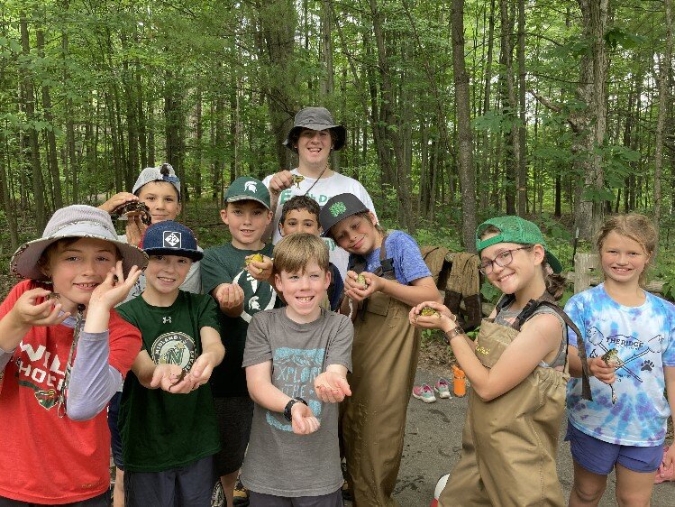 Kids and amphibians at CNC's Nature Day Camp