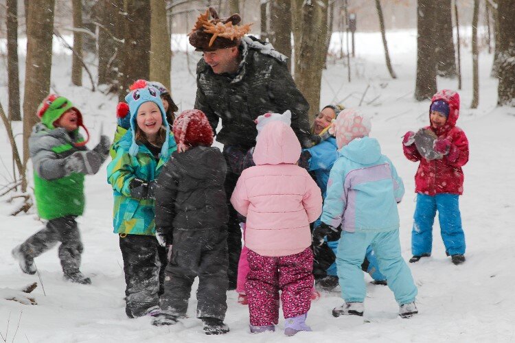 Fun winter class at the Nature Preschool