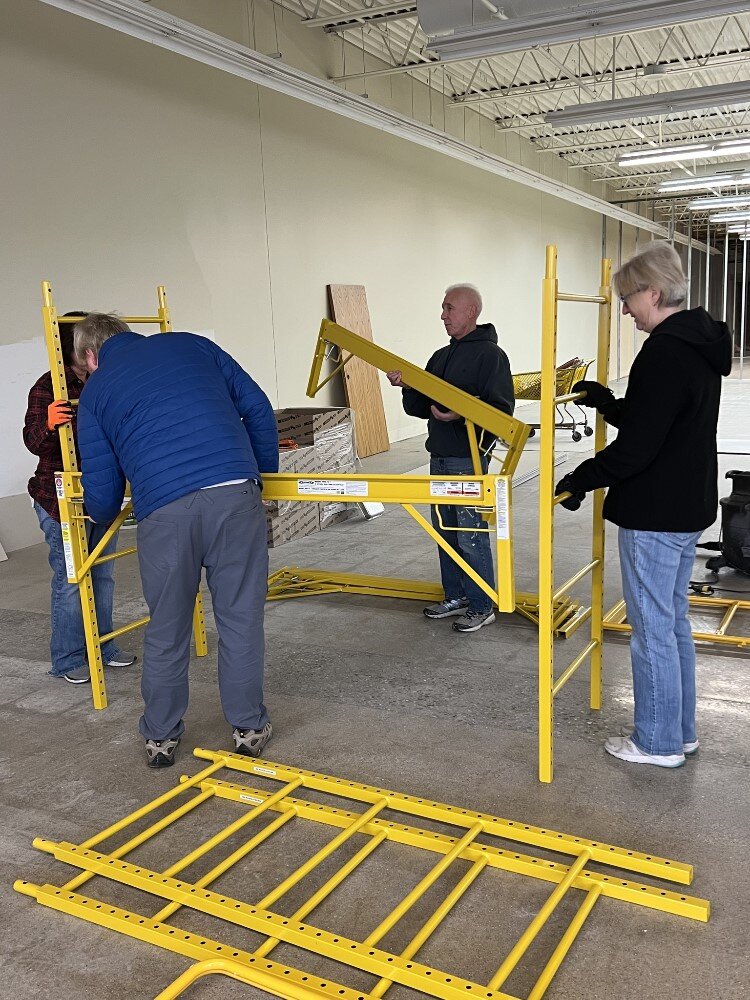 Volunteers are donating labor to get the new Bridge ready for business.