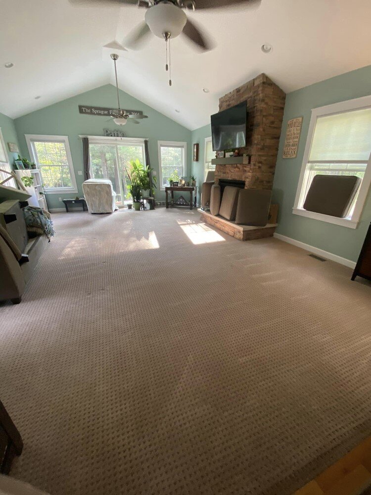 When you move furniture, it's also a great time to freshen up carpets with a steam cleaner.