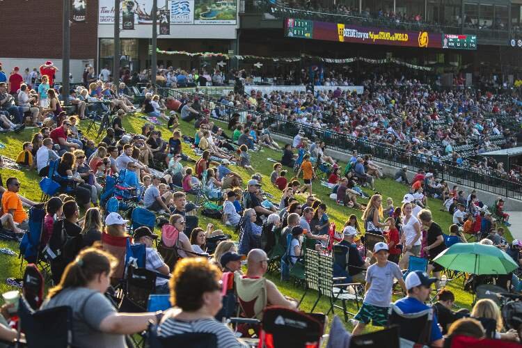 Dow Diamond has a maximum seating capacity of 6,000.