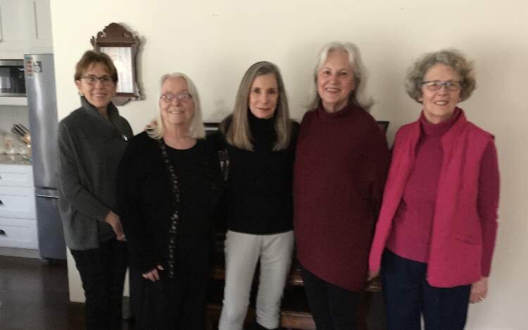 Left to right: Maureen Donker, Kathy McCreedy, Gail Hoffman, Judy Timmons and Jeanne Lound Schaller.