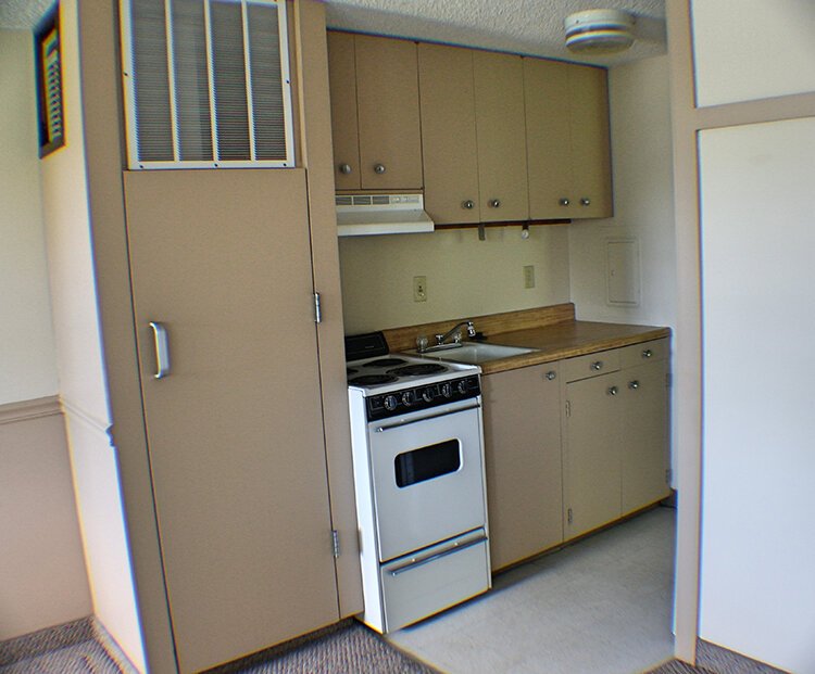 This is a kitchen before renovations.