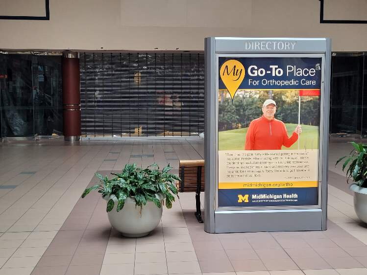 The former inside entrance to Sears in the Midland Mall