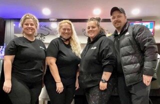 From left to right: Mandy Decker, Laurie Decker, Brandy Martinez, Tony Decker.