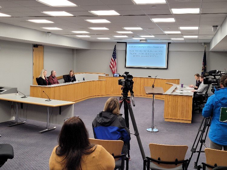 Community Health Improvement Plan presentation at Midland County Services Building on Jan. 23.