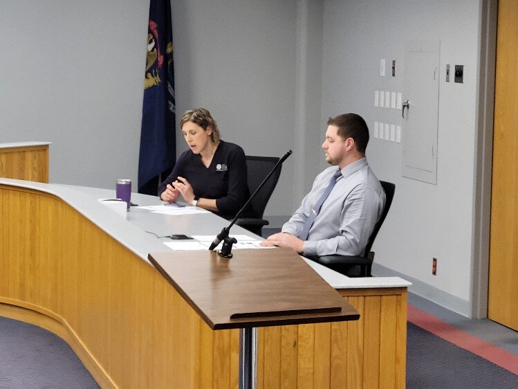Kathryn Tate (L) & Brent Mikkola (R) at CHIP  presentation.