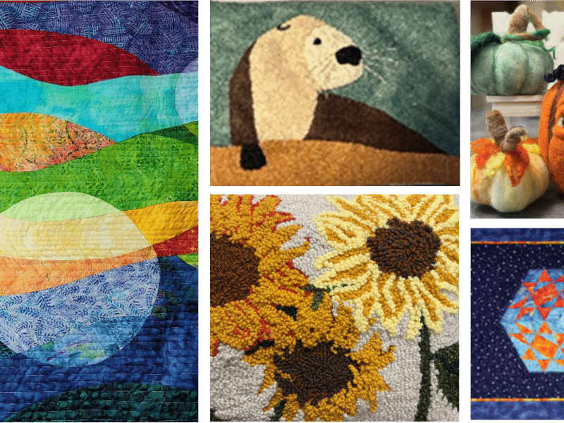 assortment of fiber arts