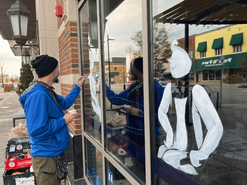 Downtown Midland holiday brush monkeys