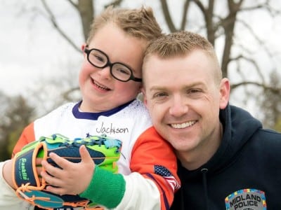 Miracle League Athlete with Buddy
