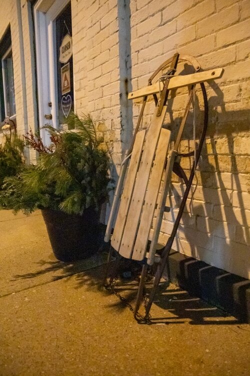 A white Christmas calls for sledding.
