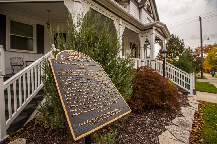 Landon operated his medical practice out of the basement. Later, the space served as a rooming house for railroad workers. 