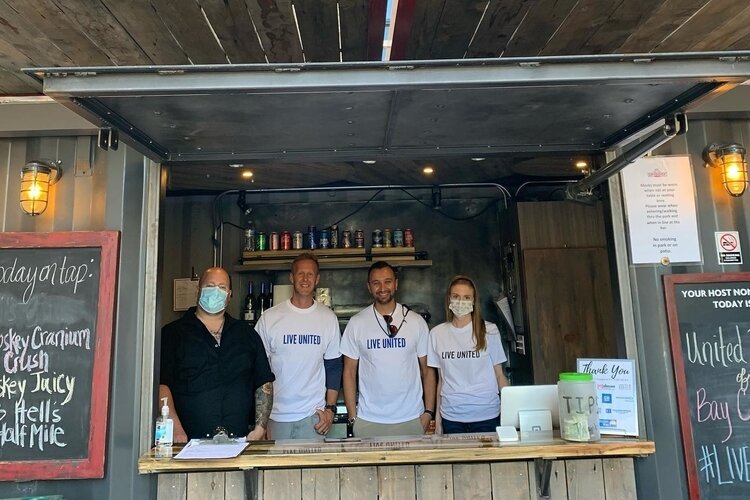 In early September, United Way volunteers staffed the Dry Dock Beer Garden.