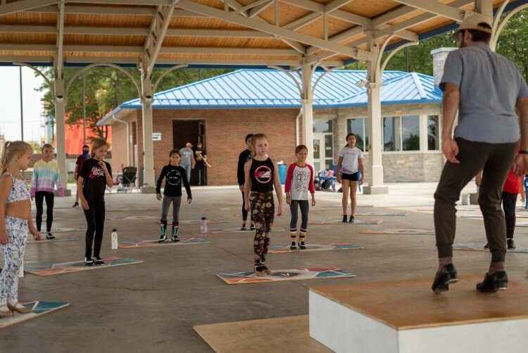 While he demonstrated the moves, VanDenBoom encouraged the students to enjoy the music and opportunity to dance.