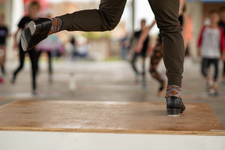 VanDenBoom demonstrated classic steps and explained how they evolved.