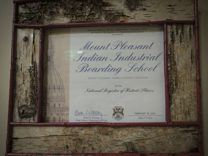 The Mt. Pleasant Indian Industrial Boarding School was added to the National Register of Historic Places in 2018.