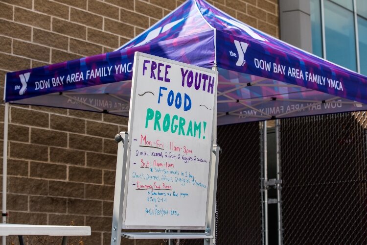This week, the food was distributed 11 a.m. to 3 p.m. Monday through Friday and 11 a.m. to 1 p.m. Saturday.