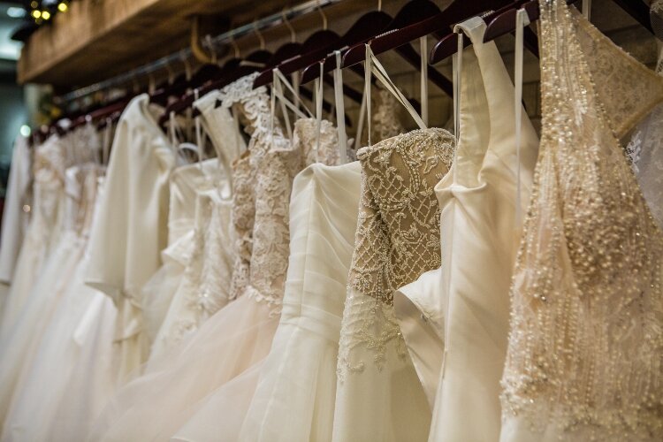 Infinity stocks gowns in sizes between 8 and 28. They can order both larger and smaller sizes.